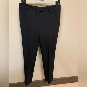 Black slacks, ankle length